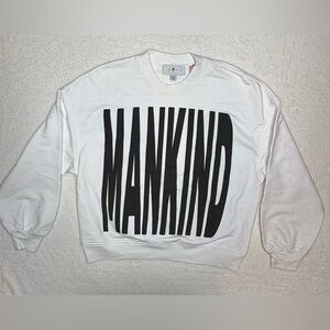 7 For All Man Kind White Crewneck